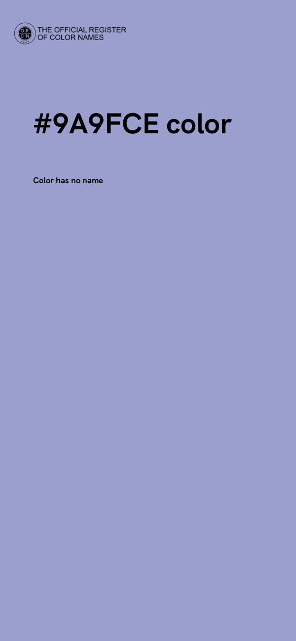 #9A9FCE color image