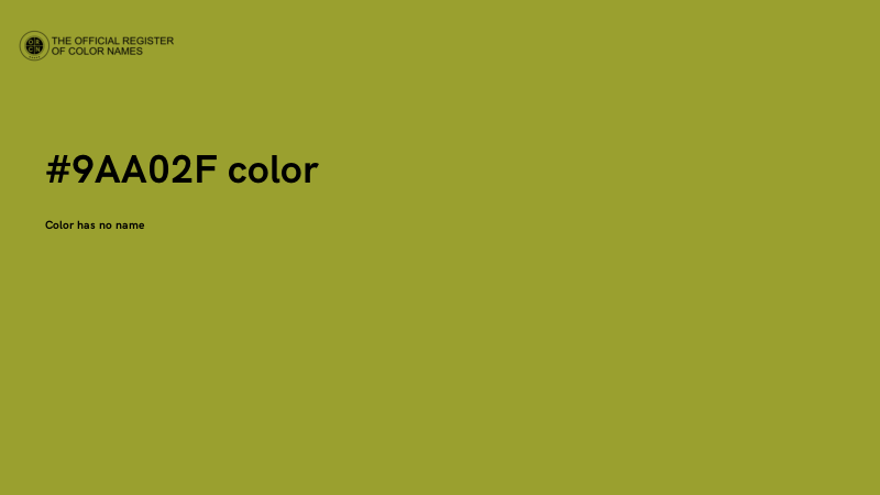 #9AA02F color image