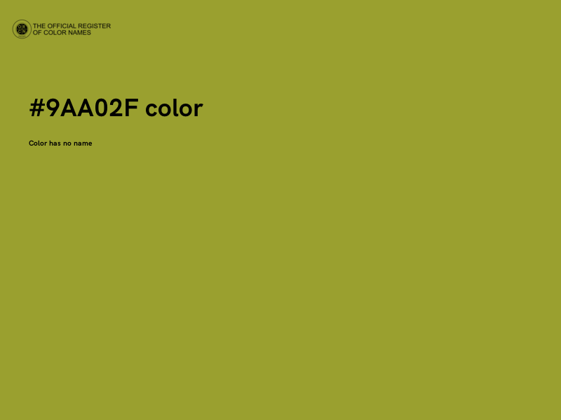 #9AA02F color image