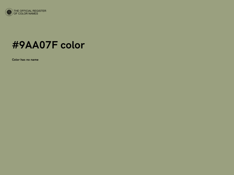 #9AA07F color image