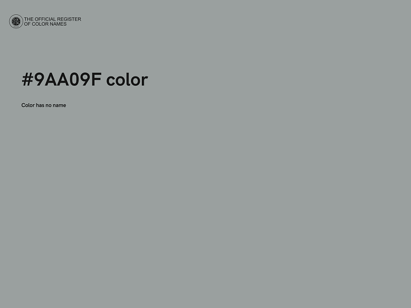 #9AA09F color image