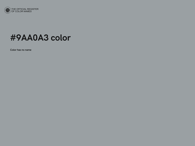 #9AA0A3 color image