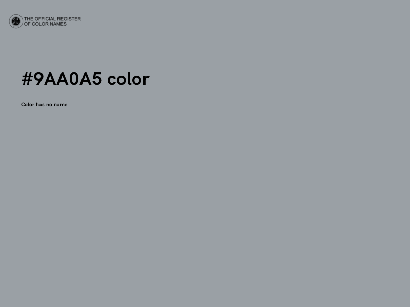 #9AA0A5 color image