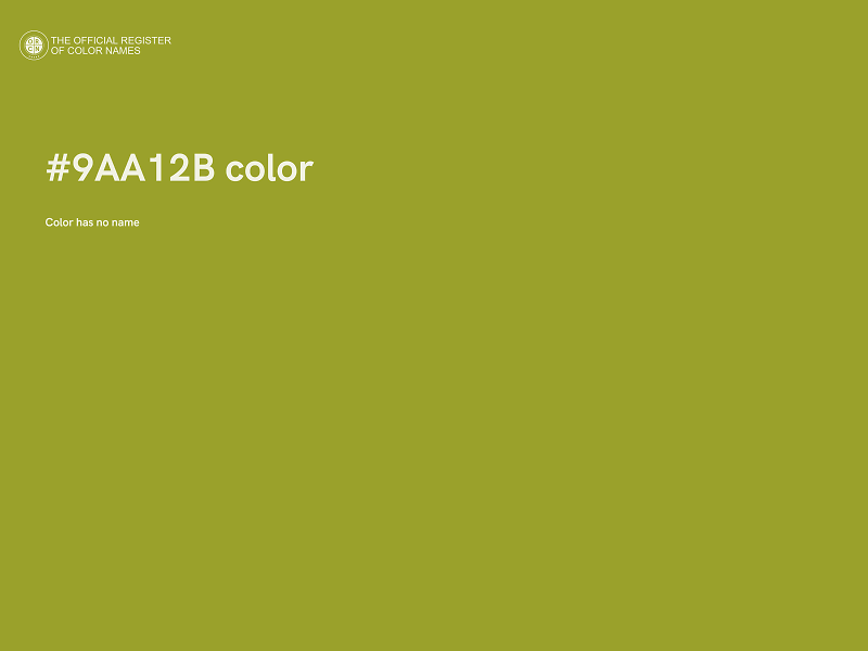 #9AA12B color image