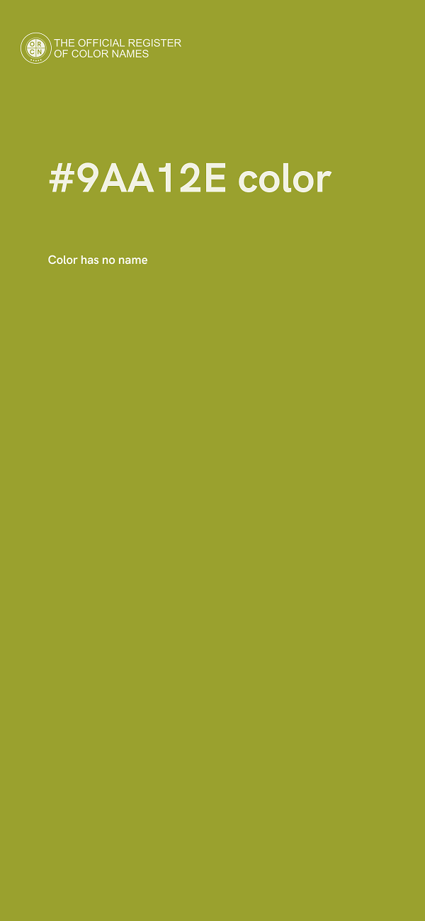 #9AA12E color image
