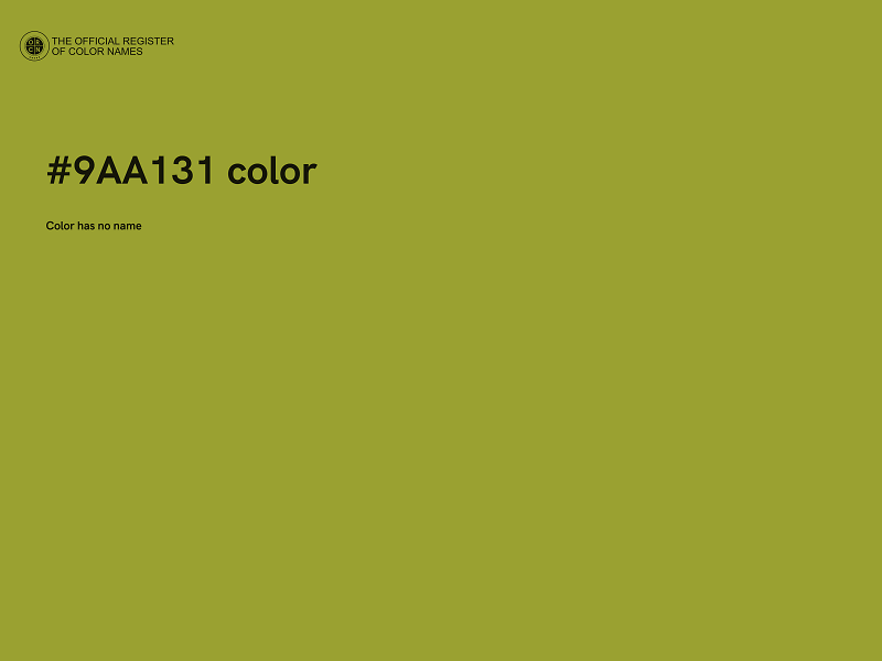 #9AA131 color image