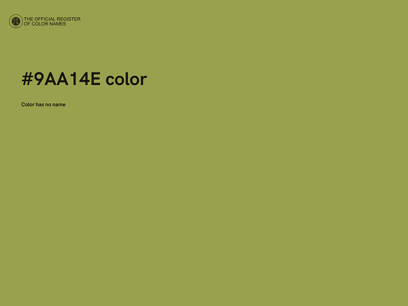 #9AA14E color image