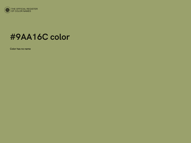 #9AA16C color image