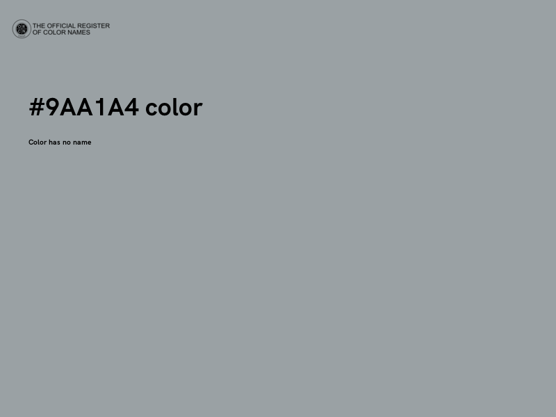 #9AA1A4 color image