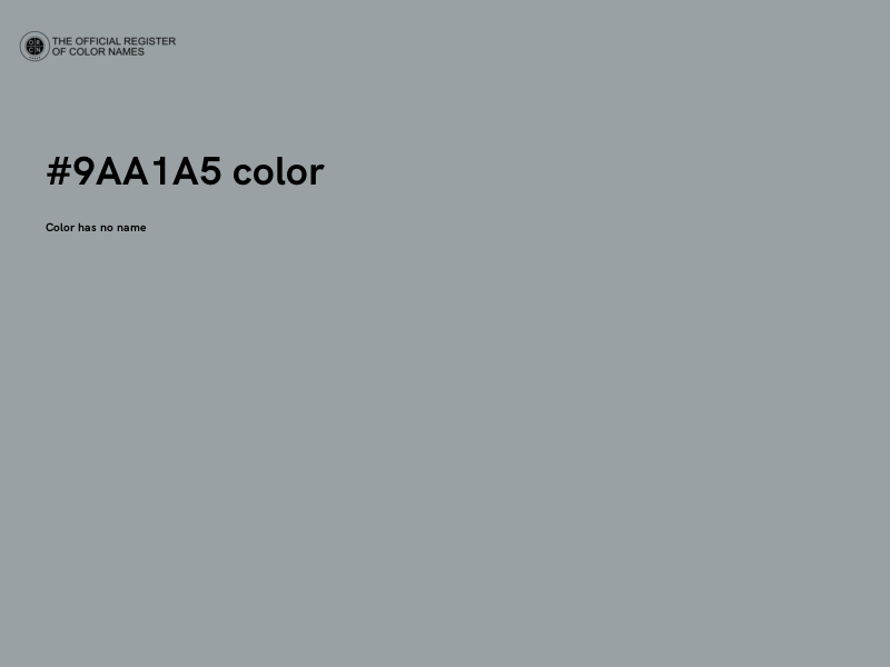 #9AA1A5 color image