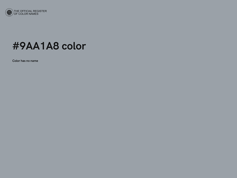 #9AA1A8 color image