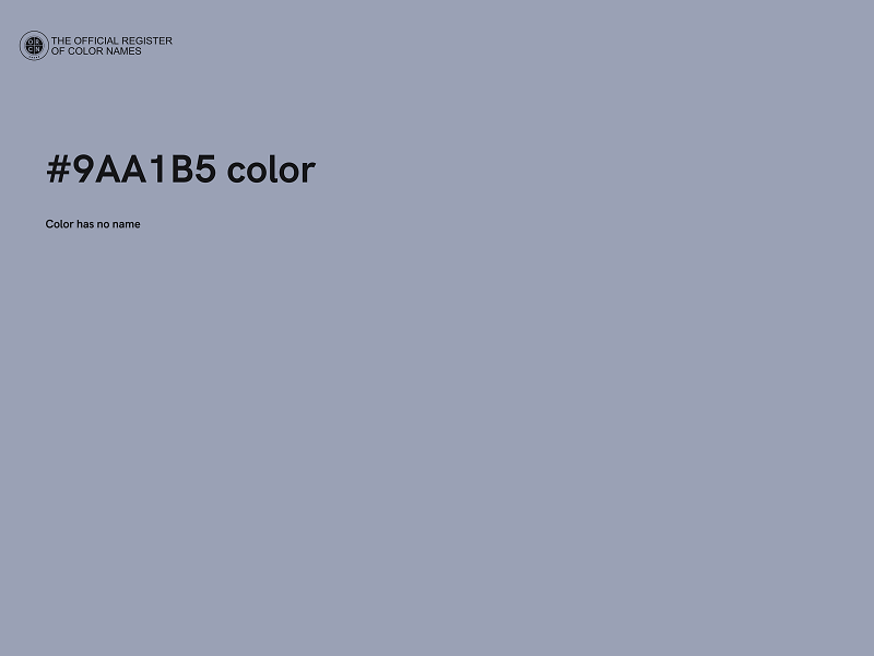 #9AA1B5 color image