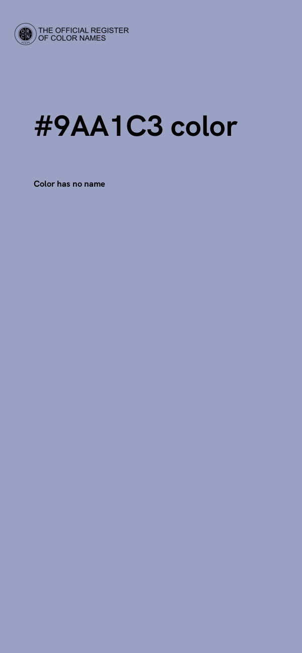 #9AA1C3 color image