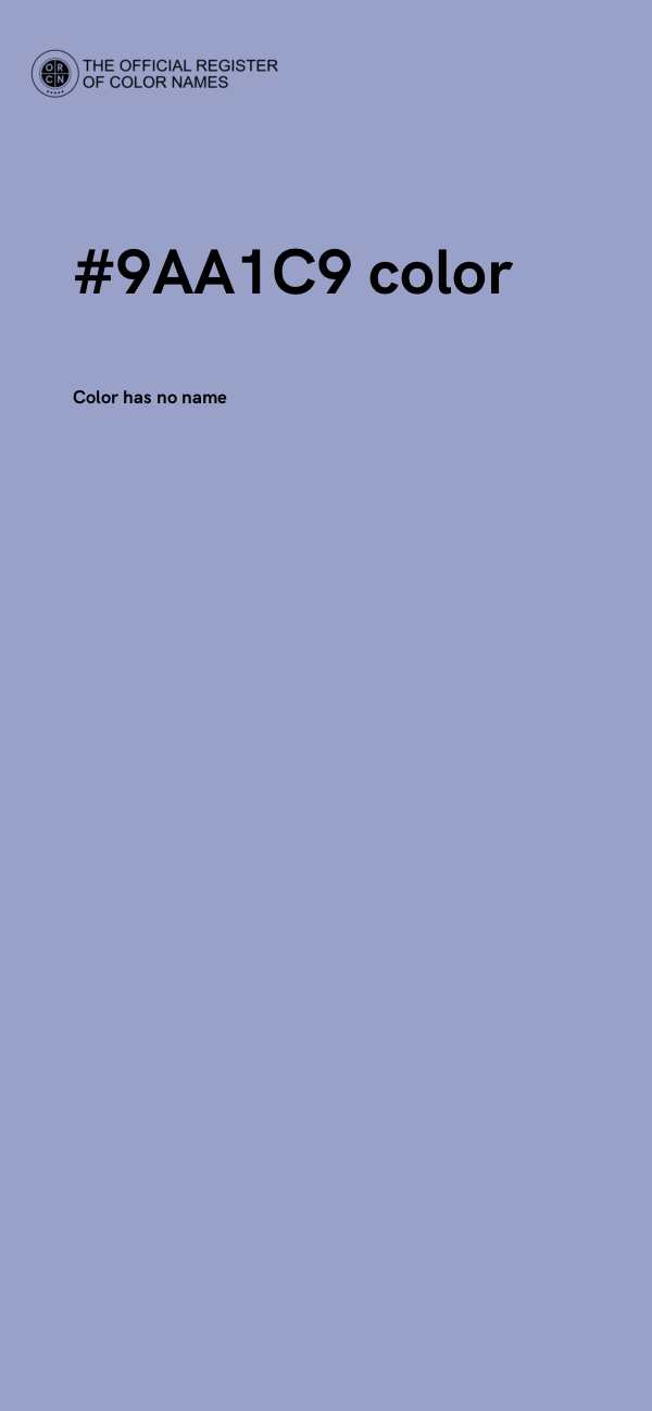 #9AA1C9 color image