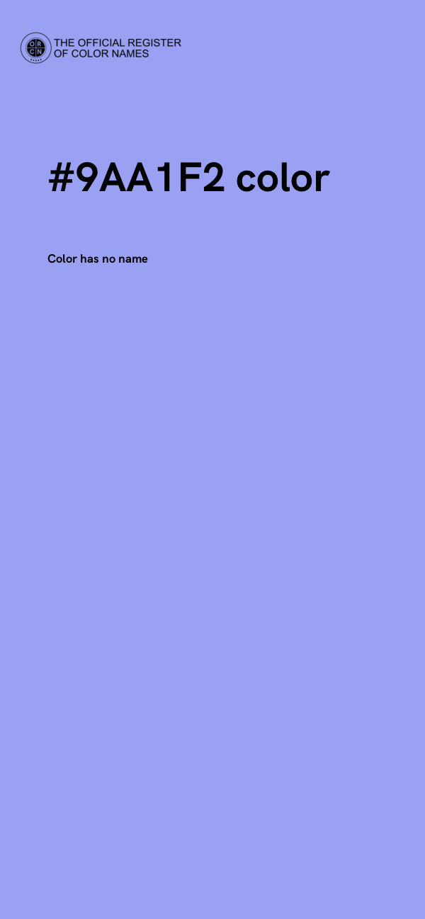#9AA1F2 color image