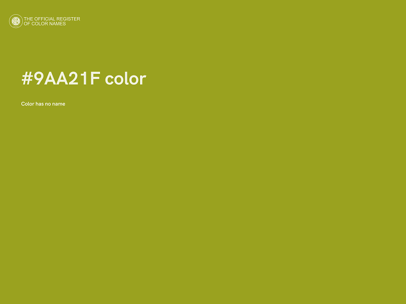 #9AA21F color image