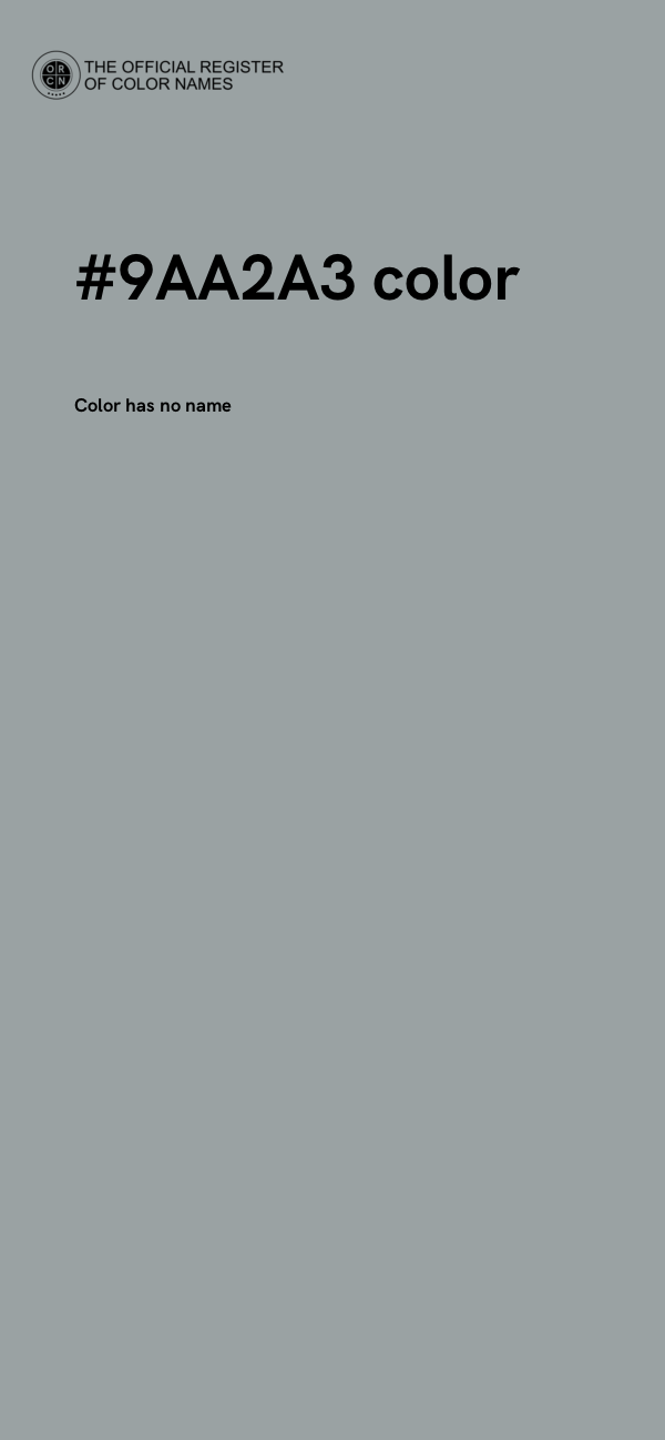 #9AA2A3 color image