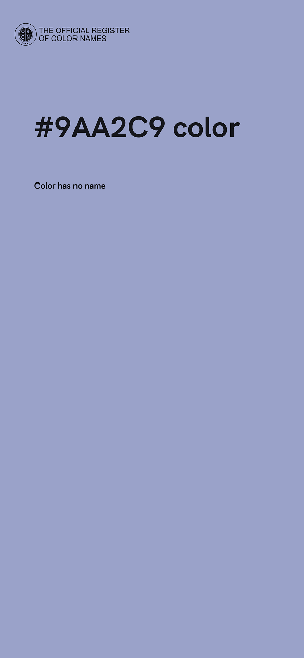 #9AA2C9 color image
