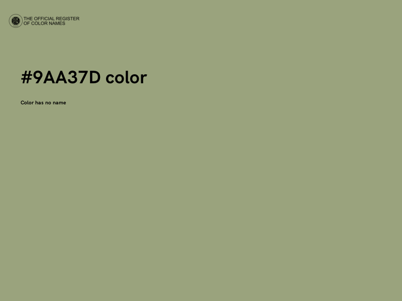 #9AA37D color image