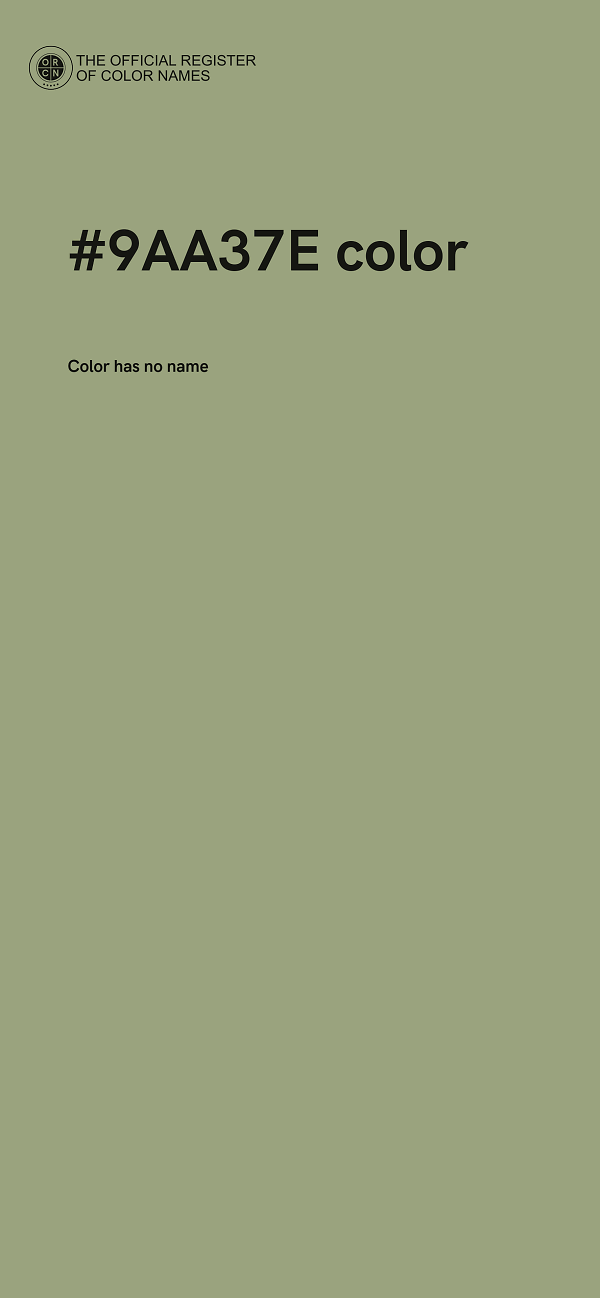 #9AA37E color image