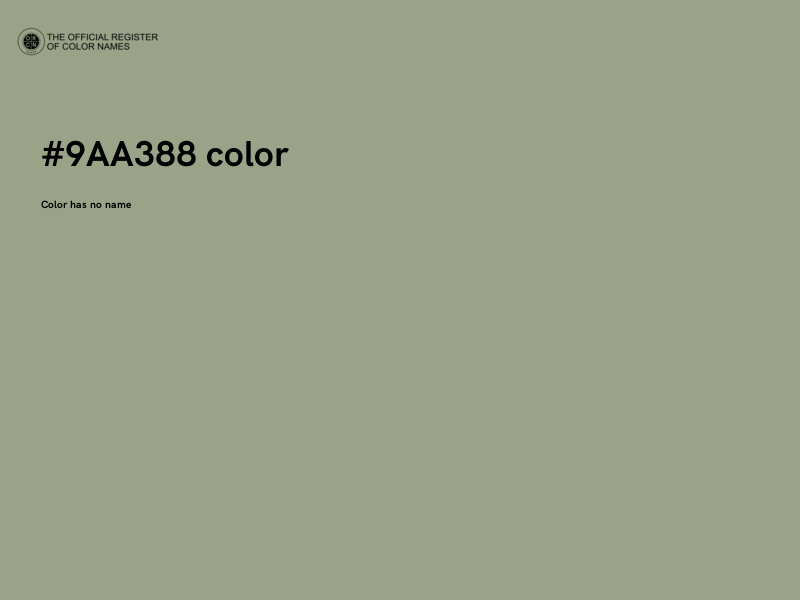 #9AA388 color image