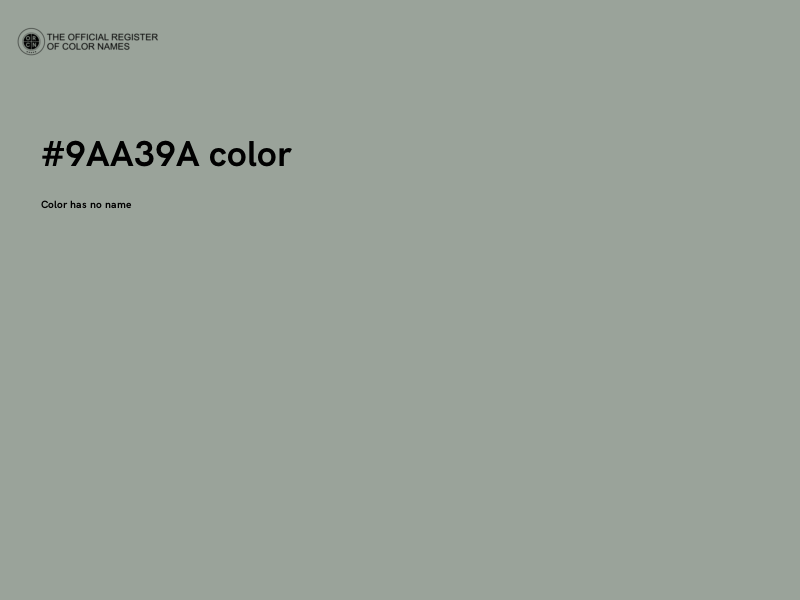 #9AA39A color image