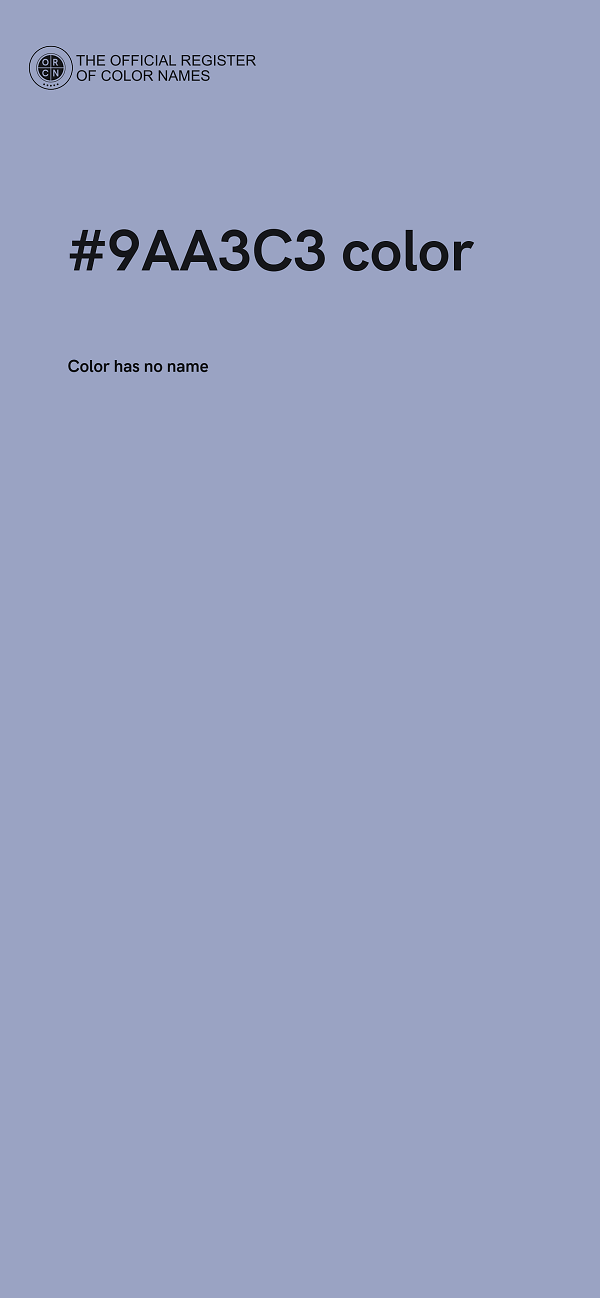 #9AA3C3 color image