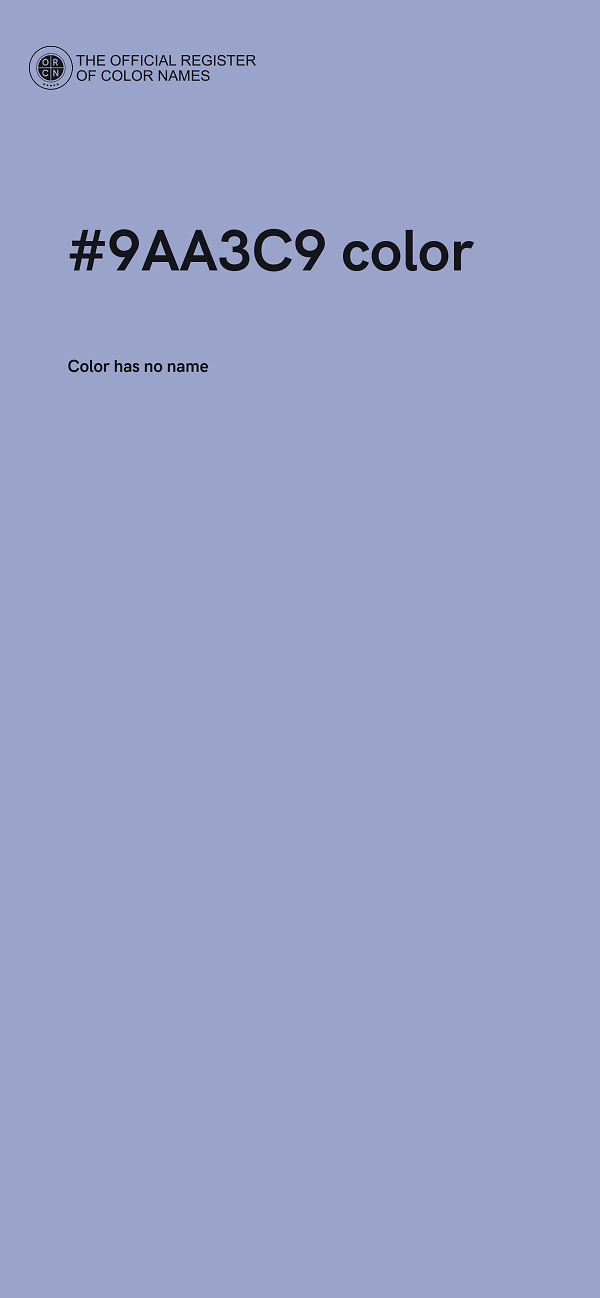 #9AA3C9 color image