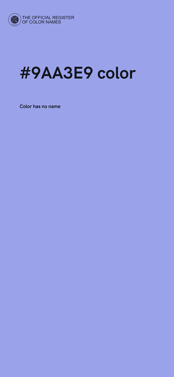 #9AA3E9 color image