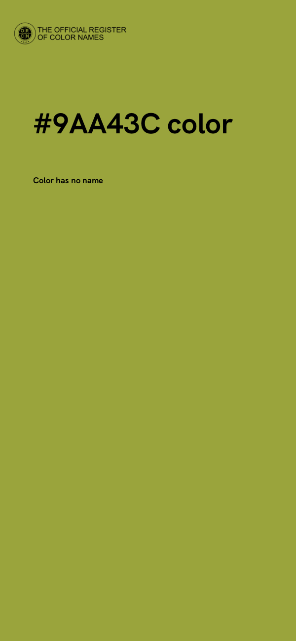 #9AA43C color image