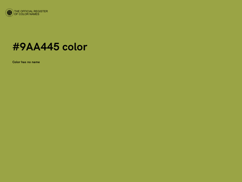 #9AA445 color image