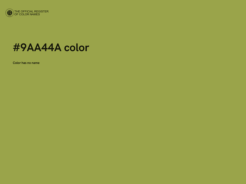 #9AA44A color image