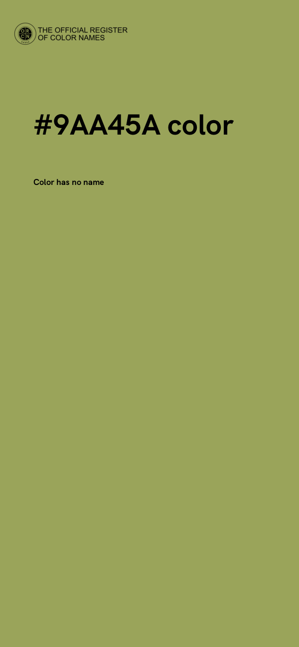 #9AA45A color image