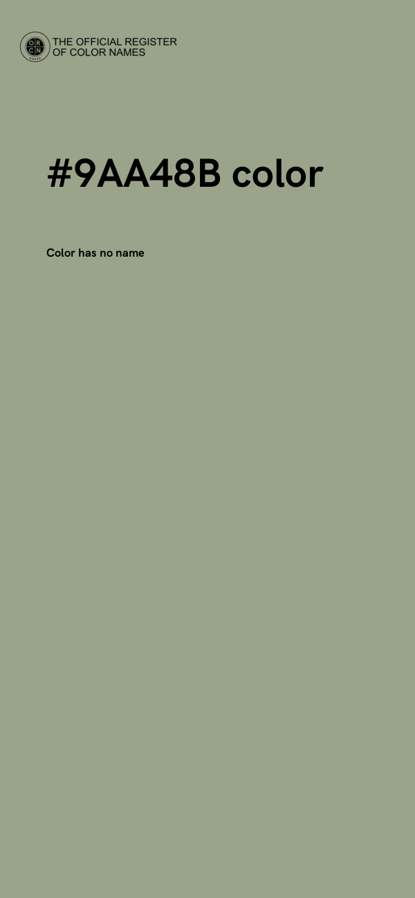 #9AA48B color image
