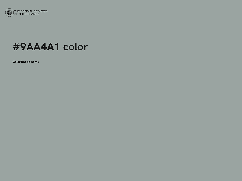 #9AA4A1 color image