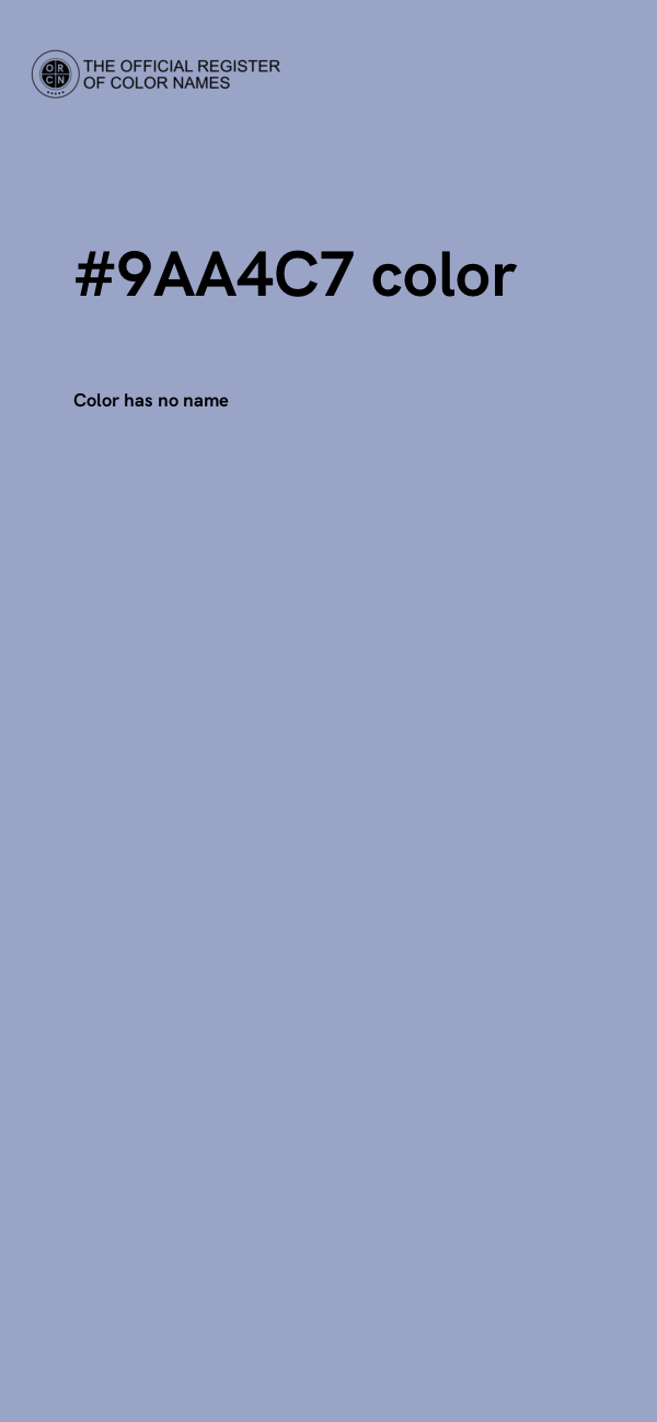 #9AA4C7 color image