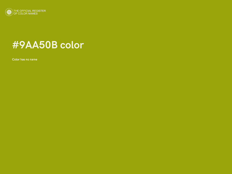 #9AA50B color image