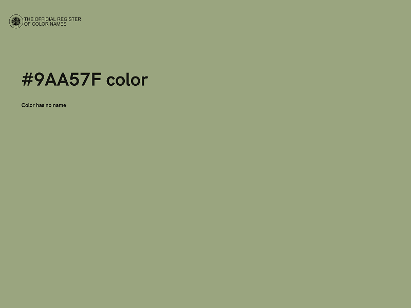 #9AA57F color image