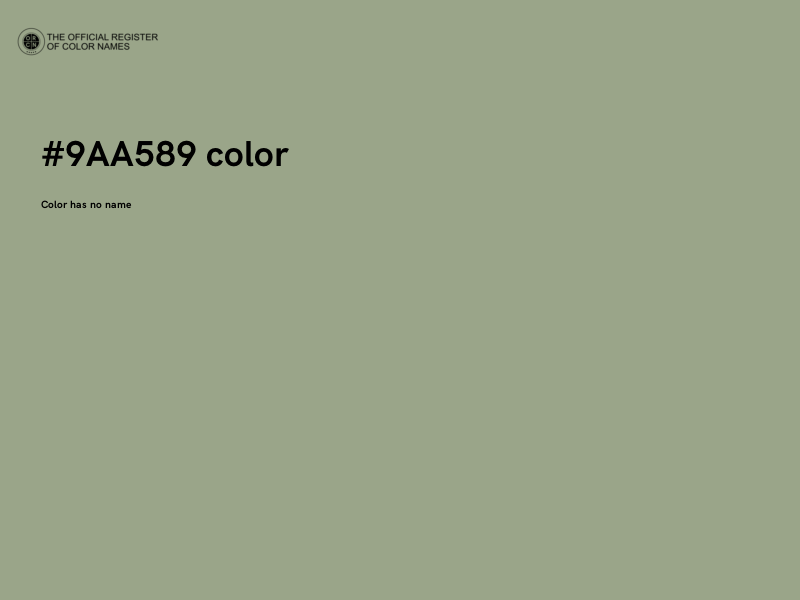 #9AA589 color image