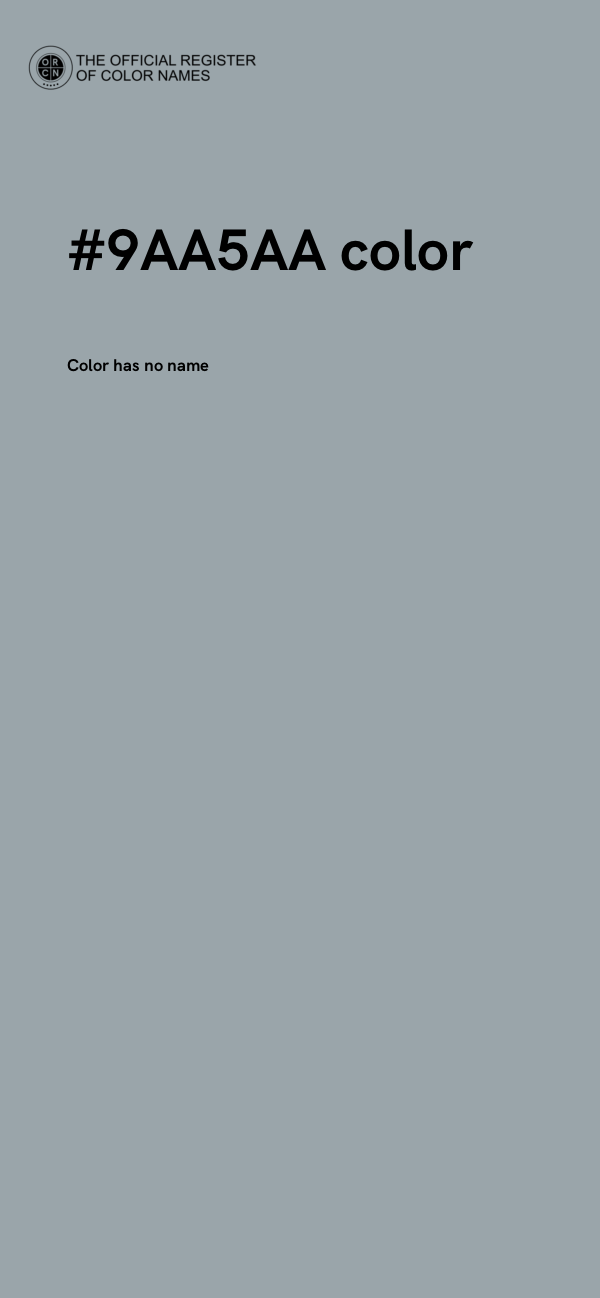 #9AA5AA color image