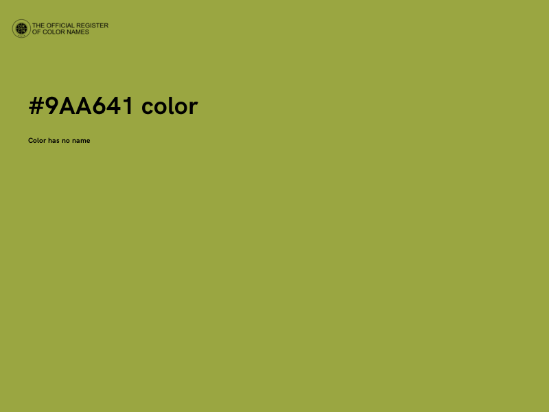 #9AA641 color image