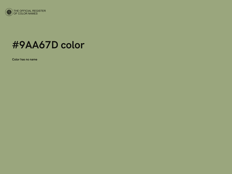 #9AA67D color image