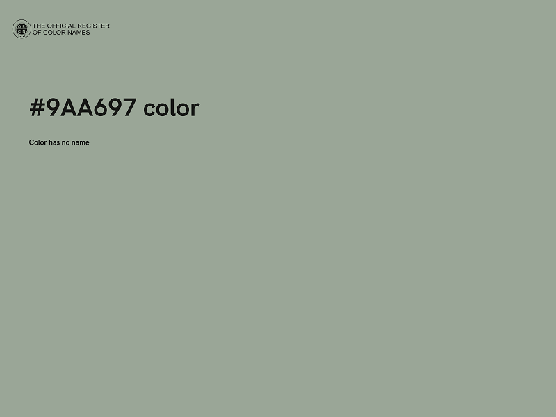 #9AA697 color image