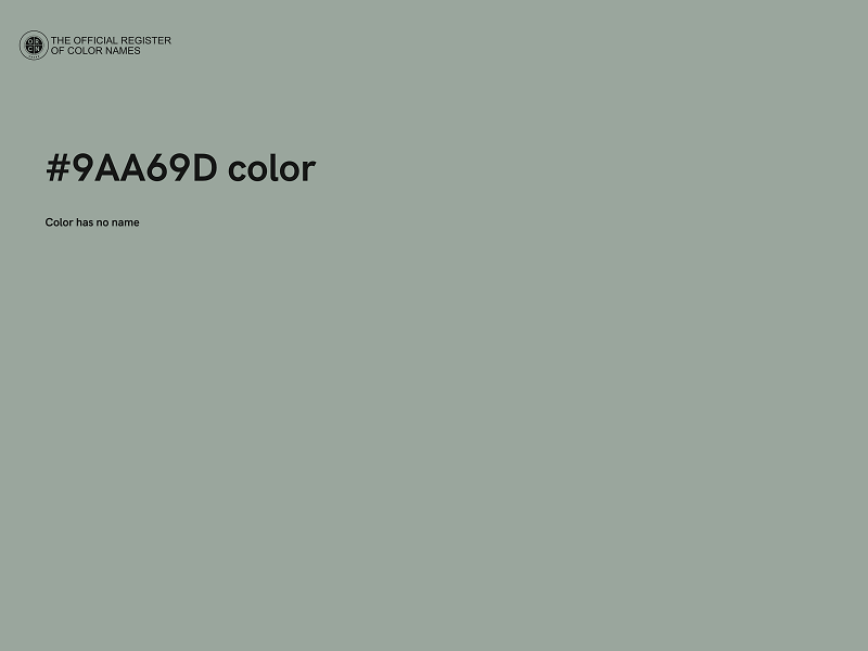 #9AA69D color image