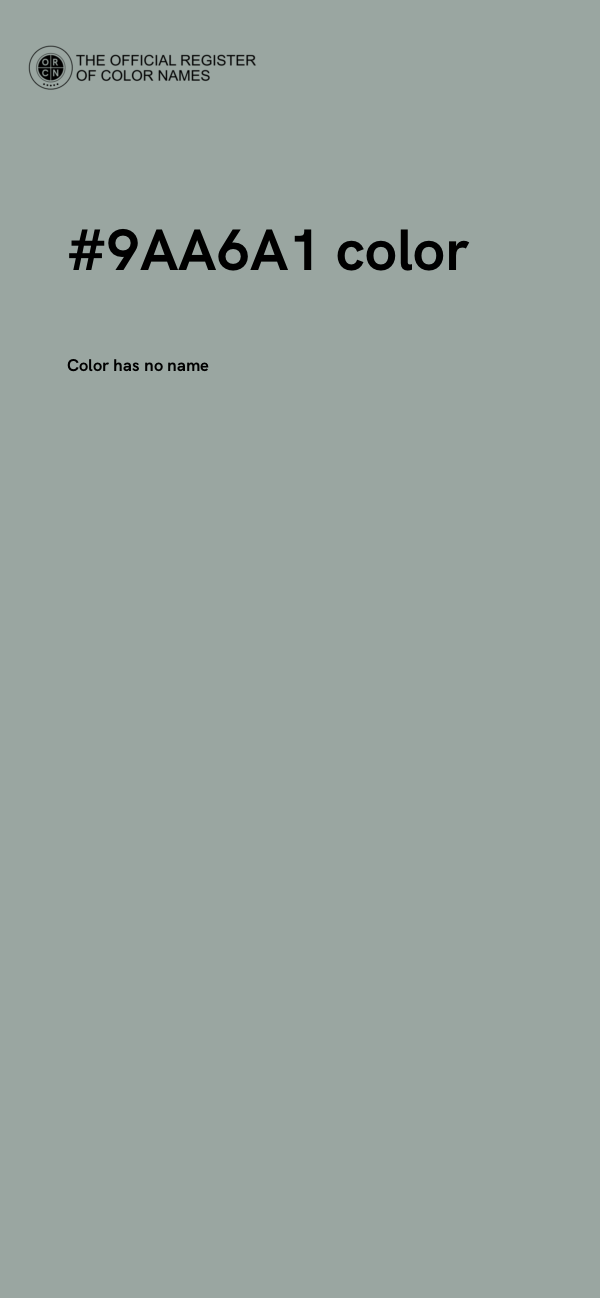 #9AA6A1 color image