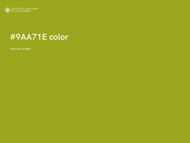 #9AA71E color image