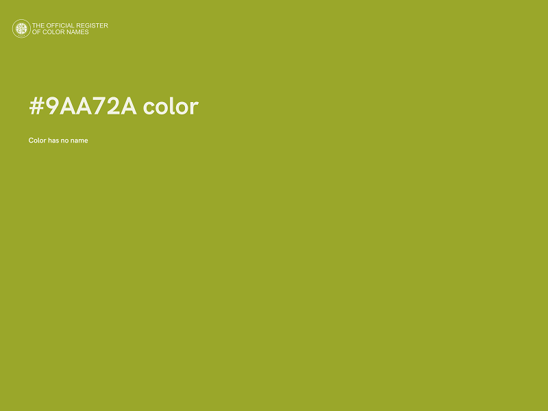 #9AA72A color image