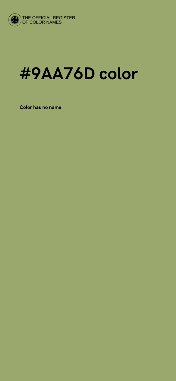 #9AA76D color image