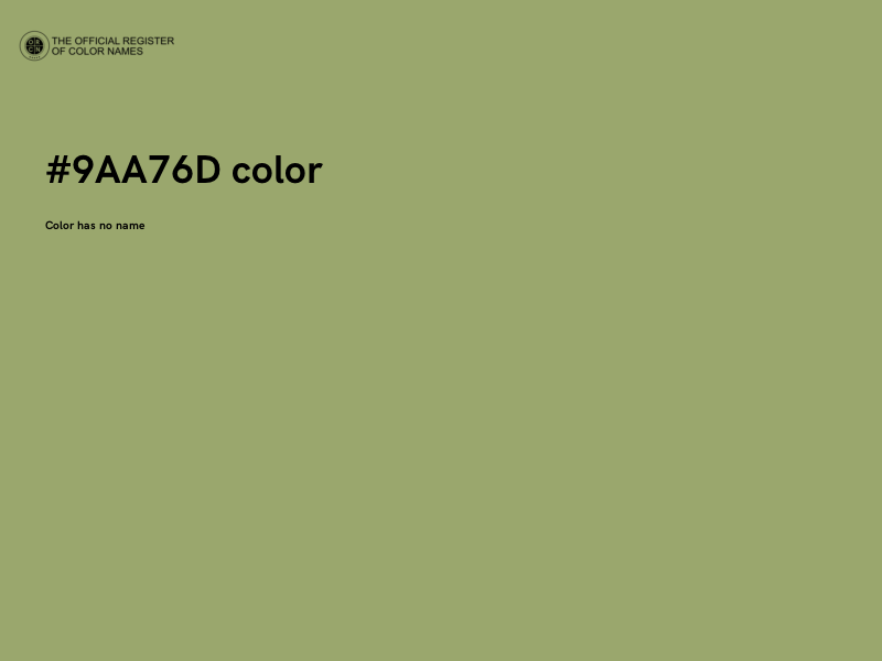 #9AA76D color image