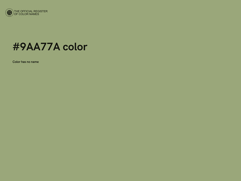 #9AA77A color image